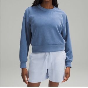*SET* Lululemon Softstreme Oversized Crop Crew AND cropped pant in Pitch blue